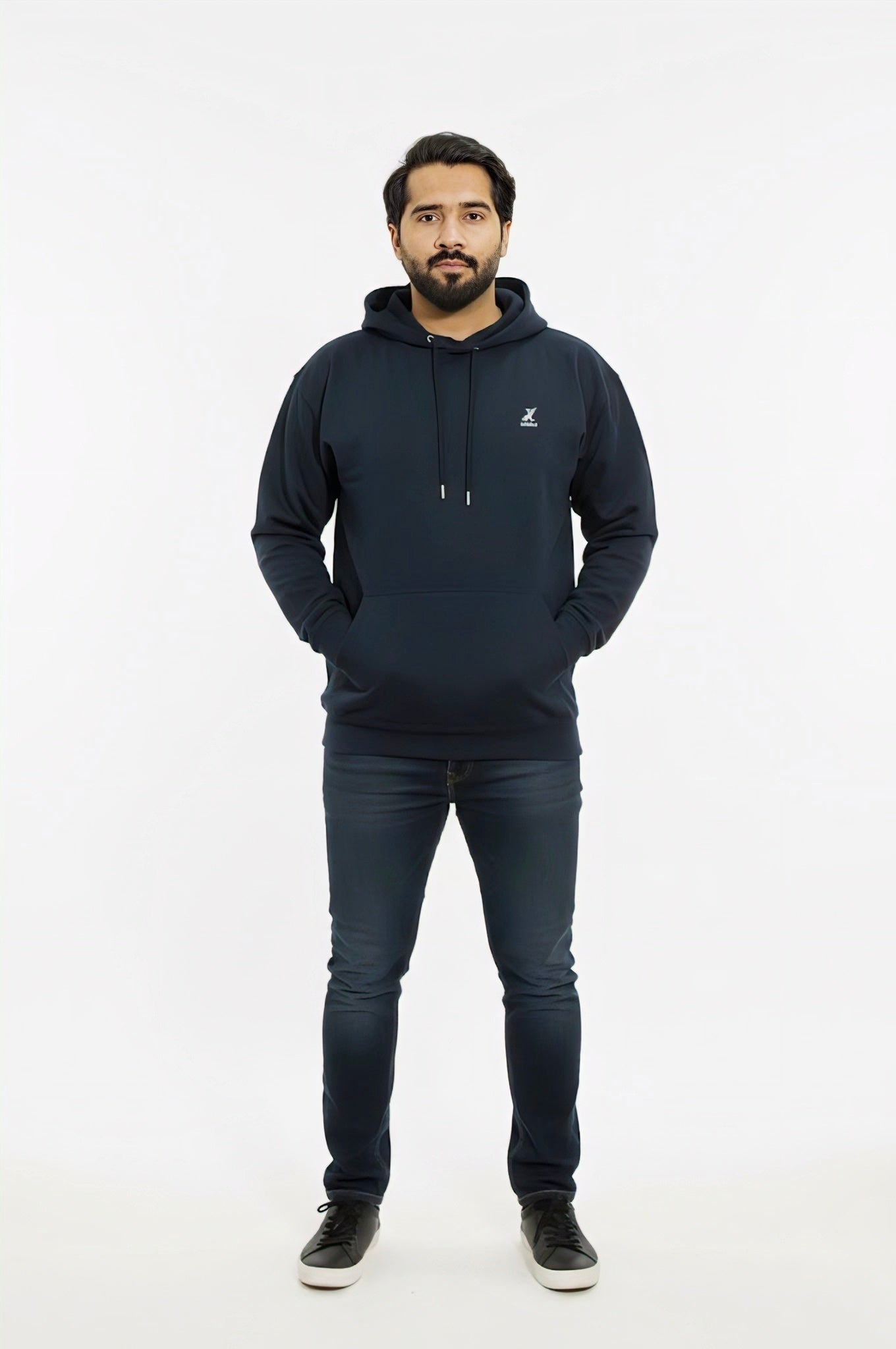 Basic Navy Blue Essential Hoodie